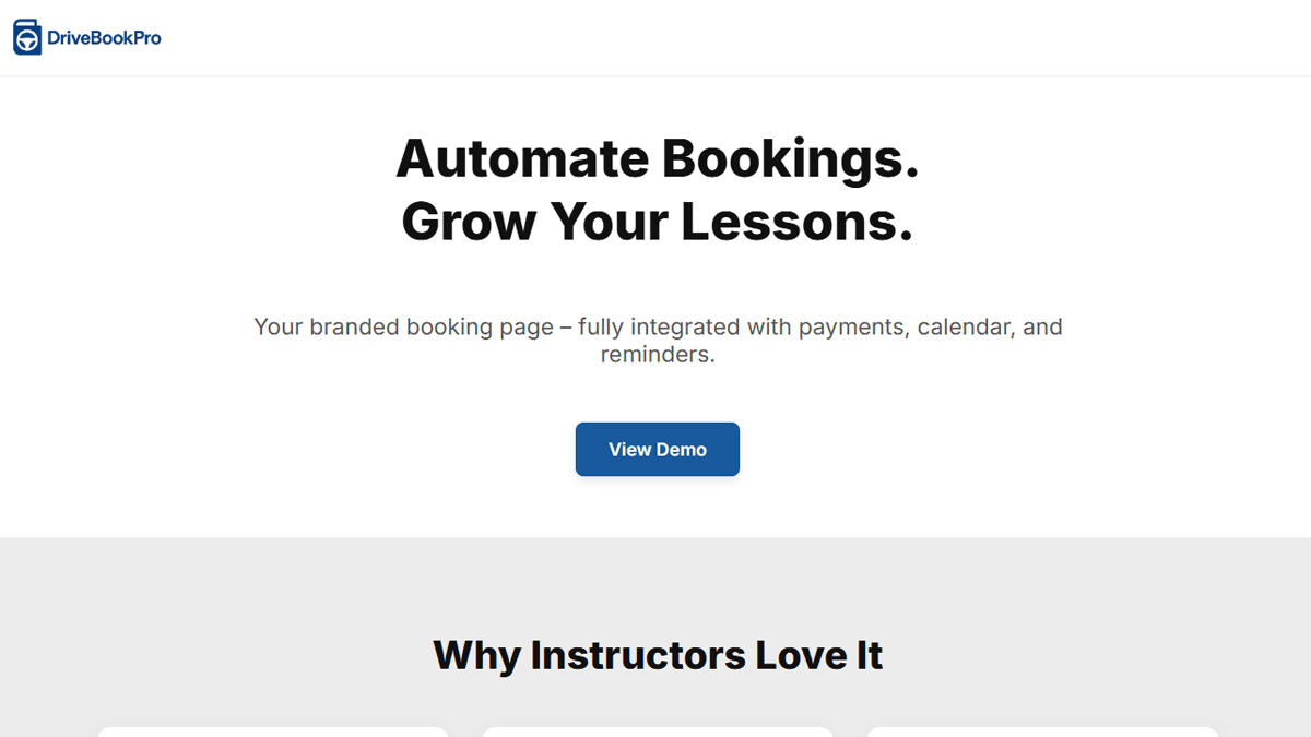 DriveBookPro Website