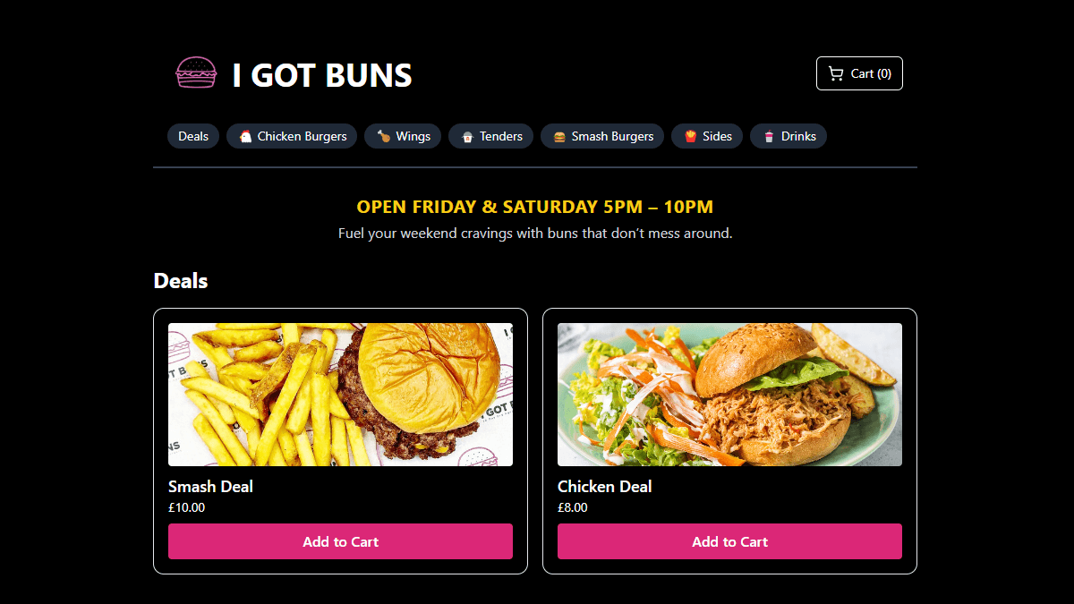 IGotBuns Web App
