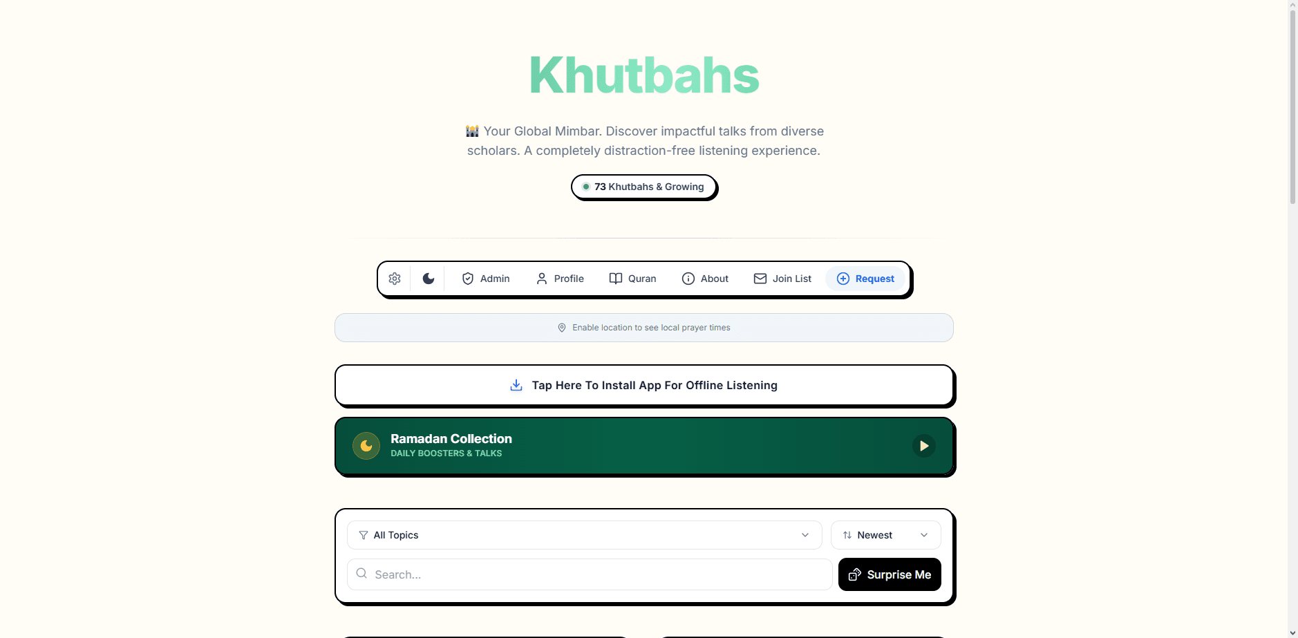 Khutbahs Website & App