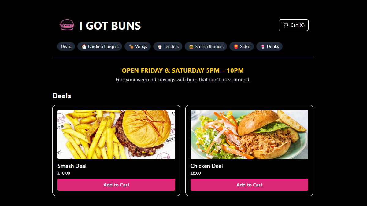 IGotBuns Web App